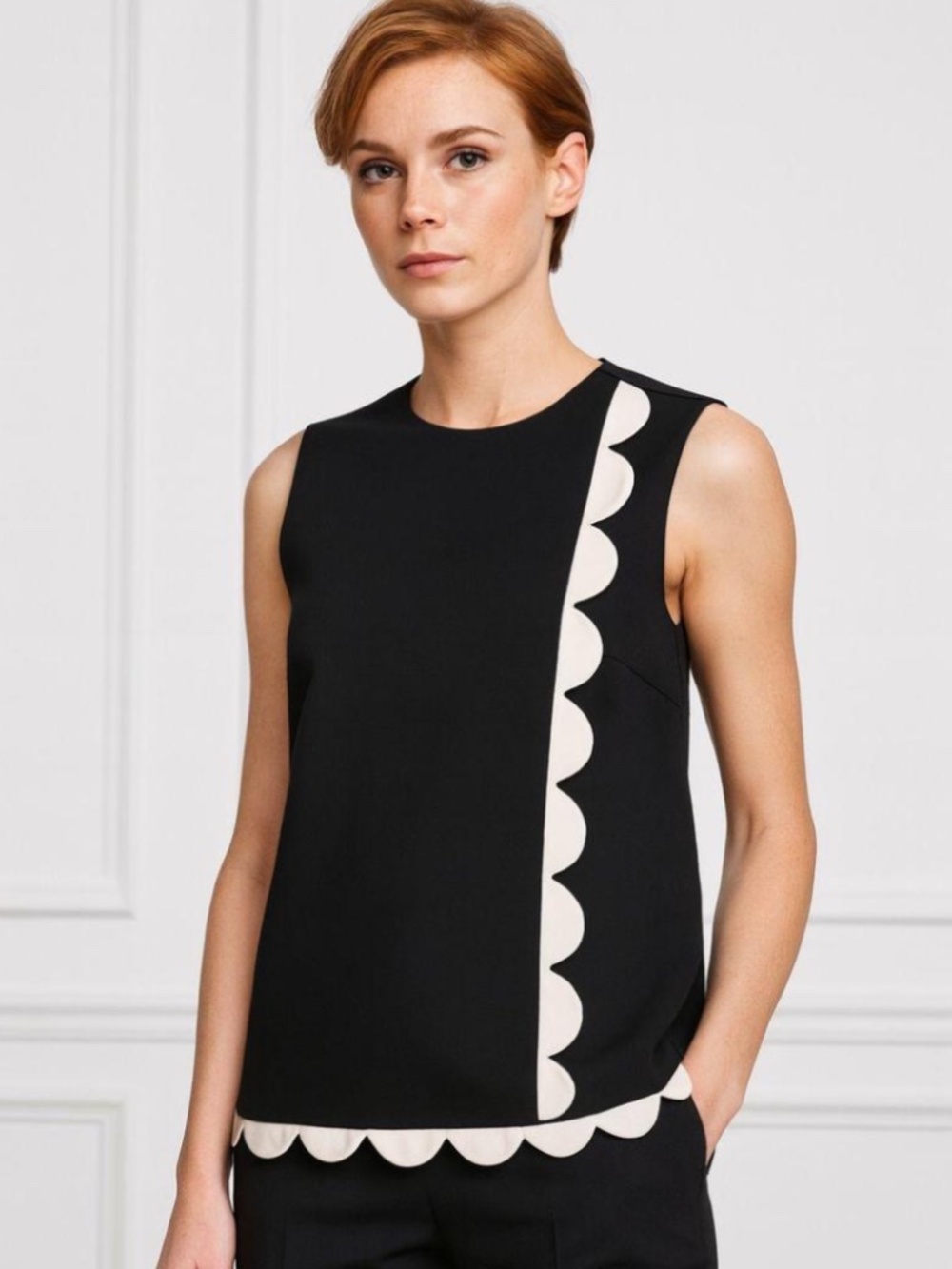 Victoria Beckham for Target black and white blouse